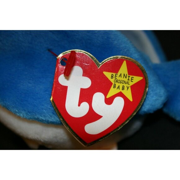 TY Beanie Baby Rocket Blue Jay Bird 1998 errors rare 4202 - Picture 5 of 10